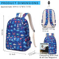 Custom Logo Mehrzweckschule Rucksack Set mit Child Schülern Lunchtasche Set Bleistift Kinder Fashion Boy Girls Dinosaurier Rucksack